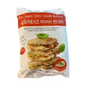 바질토마토치즈 치아바타 샌드위치  555g x 1개