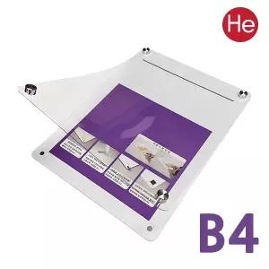 NEW자석형아크릴액자 B4액자 화이트 프레임 대형 ?춤 제작 베이직 슬림 사이즈 크로바걸이