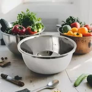 (24cm) 스텐 눈금 믹싱볼/다라이/김장/다라/바스켓/주방/빨래/대야/세수/만능/스텐볼/스테인리스/세면대
