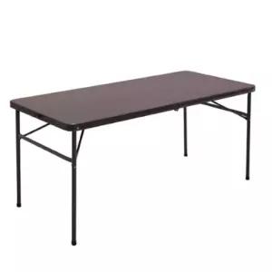 아웃인 접이식 브로몰딩 야외테이블1500_우드브라운