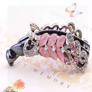 리츠 헤어 바나나핀(핑크) 여성헤어핀집게핀