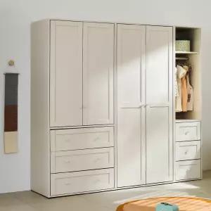 한샘 샘키즈 보나 프레임 키큰옷장세트1200 행거형+오픈 행거서랍형