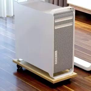컴퓨터 본체받침대 / 원목 거치대 데스크탑 다용도 이동식 화분받침 바퀴 선반 pc