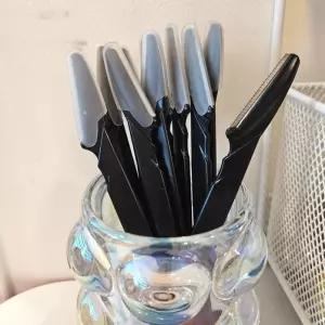 10개입 블랙 미용 눈썹칼 면도칼/면도기/솜털/제거/눈썹/정리/잔털/다듬기/수정칼/정리칼/길이/조절/깎기