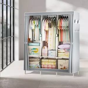 조립식 비키니 옷장 간이 시스템 행거 옷방 드레스룸/접이식/이불장/옷수납장/미니/원룸/틈새/1인용