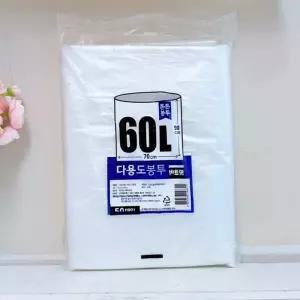 다용도 봉투 60L 반투명 50매 70x90/투명/비닐/대형/분리/수거/배접/쓰레기/음식물/차량/리필/봉지/재활용