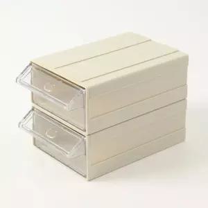 데스크 연결형 멀티 수납함 2p세트(11x6cm) (베이지)/3단/다용도/정리함/서랍/책상/오거나이저/수납