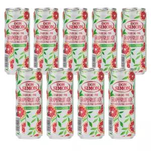 돈시몬 착즙 스파클링 자몽 에이드 탄산음료수 9개(330mlx9개) 착즙주스+탄산수