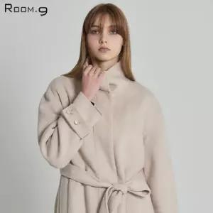 [르오트(LeOT)] 캐시미어 클래식 싱글 울 벨티드 롱코트 (택가격  298000원)