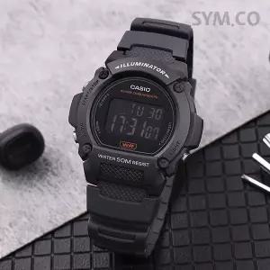 [카시오] W-219H-8B 군인 군용 알람 방수 스포츠 남자 우레탄 시계 d