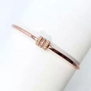 14k 18k 엘크링 하프 뱅글 원통 반뱅글 체인 팔찌 여자 금 선물