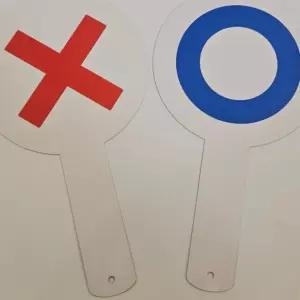 소품 운동회 게임 정답판 피켓 양면ox판 퀴즈