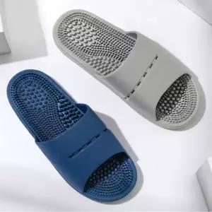 발 지압 슬리퍼 푹신한 마사지 발 지압 슬리퍼 실내화 실내 층간소음 가벼운 오픈토 사무실 두꺼운 미끄럼