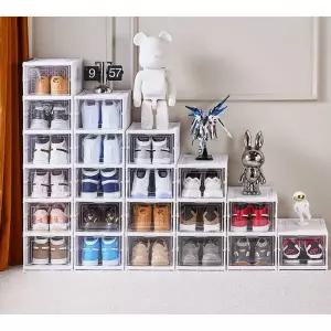 투명 6단 신발보관함 (소형) 슈케이스 신발정리함 운동화케이스 접이식 간이신발장