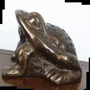 인테리어장식품 수공예 흑동두꺼비 조각상 장식품 인테리어 공예 소품