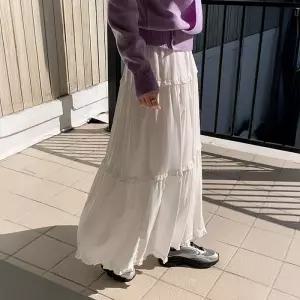 [코코블랑] 라로체 셔링 롱 밴딩 스커트