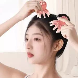 두피 괄사 휴대용 얼굴 바디 괄사 마사지기 머리 릴렉스 손가락 자극기 지압기 브러쉬 관리 문어 헤어 용품
