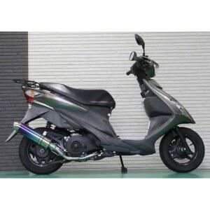 Realspeed 리얼스피드 스즈키 09 어드레스 V125S / V125G CF4EA CF4MA 바이크 머플러 O2 센서 대응 Fourze 포제 티타늄 블루 컬러 RSP FOU 404