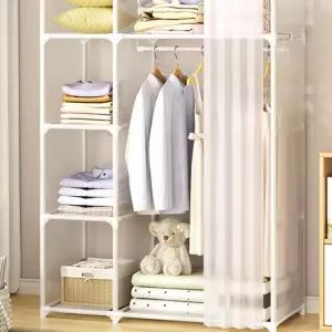 커튼 옷걸이 스탠드 튼튼한 조립식 원룸 옷 정리대 행거