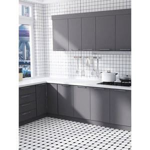 PVC 데코타일 접착식 셀프시공 폴리싱 셀프 흰색 거실 붙이는타일 벽돌 바닥재