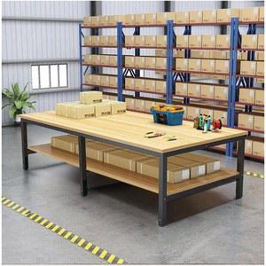 쇼핑몰 의류 작업다이 작업 싱글 작업대 테이블 120 미싱 검수 포장대 재단 2단