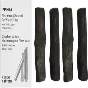 일본 기슈의 빈초탄 - 맛있는 물을 위한 정수 스틱 4개의 각 스틱은 최대 2리터의 걸러냅니다