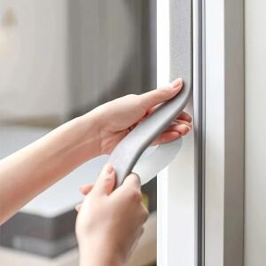 2개입 문 창문 틈새 밀폐 스펀지 스트립 방음 자가 접착  유리 스티커 방지 바람막이