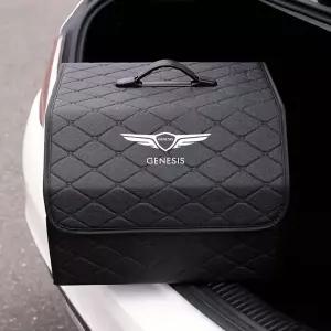 프리미엄 트렁크 정리함 자동차 수납함 제네시스 G80 GV80 가죽 트렁크박스