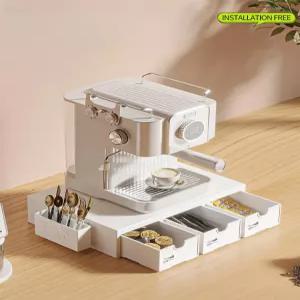 커피머신 받침대 커피캡슐 거치대 탕비실 수납 수납박스