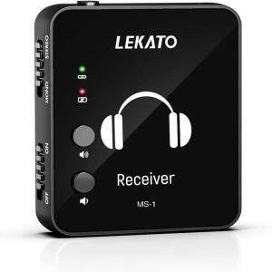 Lekato Ms-1G 무선 Iem 시스템 - 음악가/보컬리스트를 타입 자동 페어링 기능 포함 플러그 앤 플레이 2.4Gh