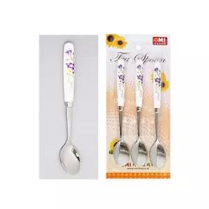 오미챠밍티스푼퍼플 3P세트 티스푼 티포크 스푼포크 티스픈 스푼