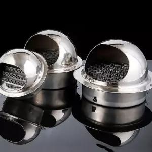 스테인리스후드캡 환기덕트마감 외부통풍구 주방배기구 냄새차단 방충망 외벽설치용