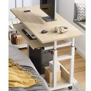 미니 이동형 컴퓨터책상 컴퓨터 원룸 간이 테이블 높이조절 옆 데스크 오피스