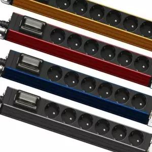 산업용 알루미늄 멀티탭 서버용 고용량 멀티탭 6구 접지 안전