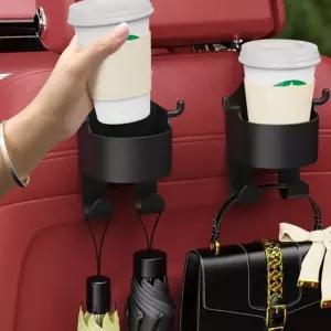 자동차 컵 홀더 음료수 거치대 간이 차량용 컵 홀더 헤드레스트 잡동사니 뒷좌석 수납함 정리함 다용도