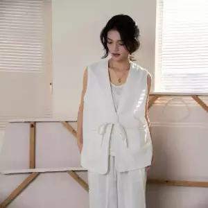 타노스빈티지 봄 캐주얼 여친 스트랩 솔리드 톱 데일리룩 조끼 리넨 나시 KUK1