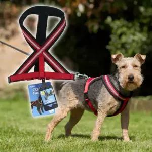 [골드스마일]강아지 편안한 야간반사 하네스 레드 XXS 1P 가슴줄 애견하네스