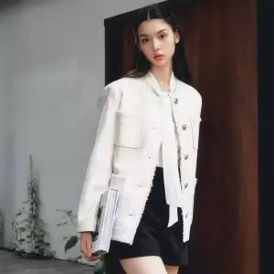 [국내백화점] 로엠 미디 트위드 자켓_RMJKF4TS51