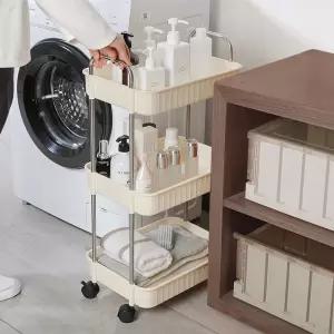 코체 이동식선반 3단 트롤리 슬림 틈새 바퀴 주방 조립식 너선 씽크대 다용도 수납 수납정리함