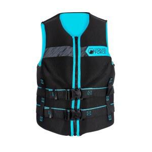 리퀴드 포스 2026 여성 클래식 힌지(블랙 / 아쿠아) CGA 라이프 재킷