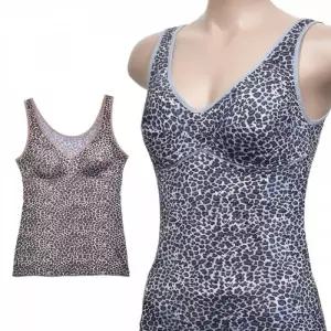 미코디 인견 부직포 노와이어 브라런닝 호피 메리야스