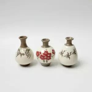 분청 베이지 미니 항아리 장식소품 3p세트 소품 인터리어소품 항아리 옹기소품 엔틱소품 미니어처