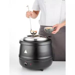 차핑 디쉬스프 워머 국 10L드럼블랙 업소용 식당 죽 뷔페 보온