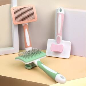 애완 동물 머리 흘리기 빗 개 고양이 브러시 손질 긴 실내 헤어 리무버 청소 뷰티 슬리커 용품