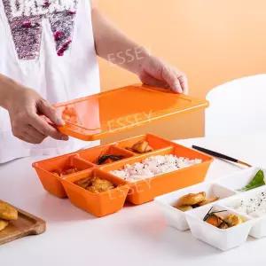 고무패킹 식판 반찬 5칸 뚜껑있는식판 뚜껑있는