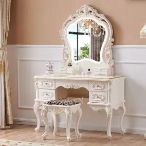 엔틱화장대 화장대 거울 세트 고급 수납 공주화장대 서랍