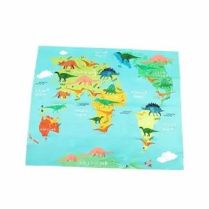 벽걸이 세계지도 공룡 어천 가리개 티비 창문