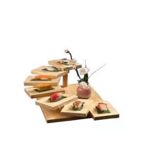 회트레이 플레이팅 5단 반찬 나무 나무접시 식기 접시 9단 고기 계단 회접시 샤브샤브