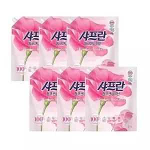 [셀러허브 1][샤프란] 샤프란 섬유유연제 핑크센세이션 리필 2.1L 6개