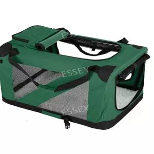 차량용 레드 이동장 접이식 자동차 가방 여행 강아지